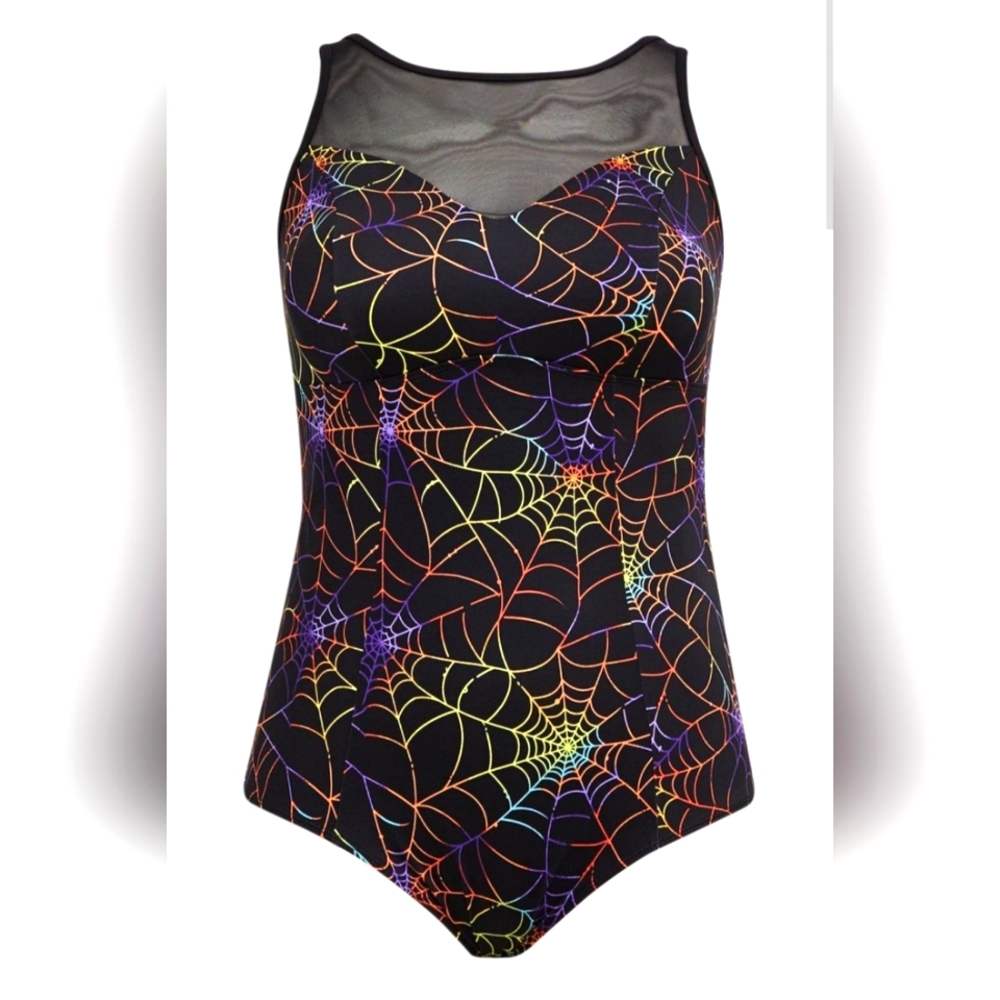 Torrid Spiderweb One Piece Swimsuit